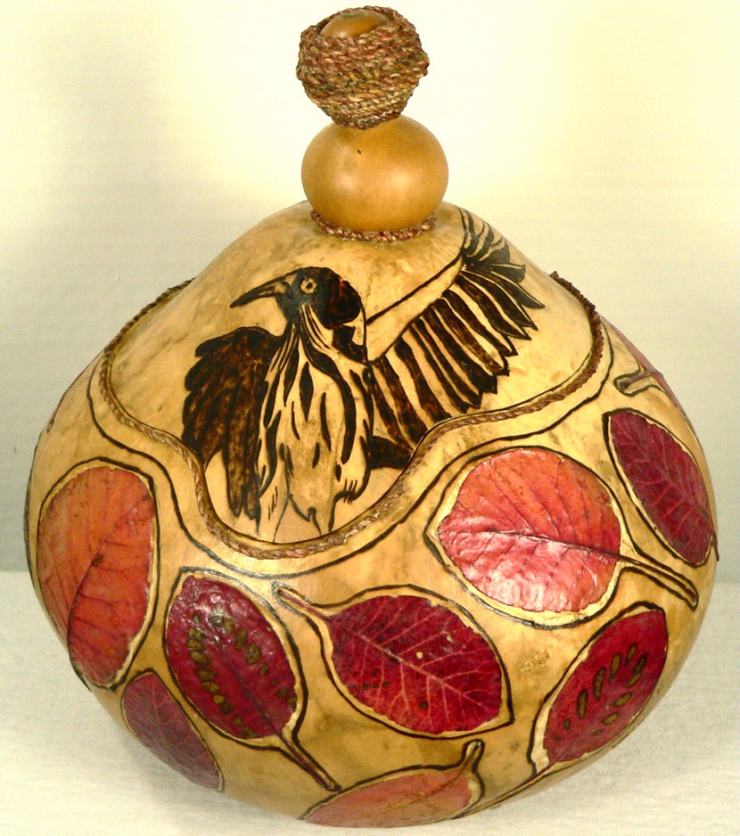 Kim Grall Honeyeaters - A lidded container  2023