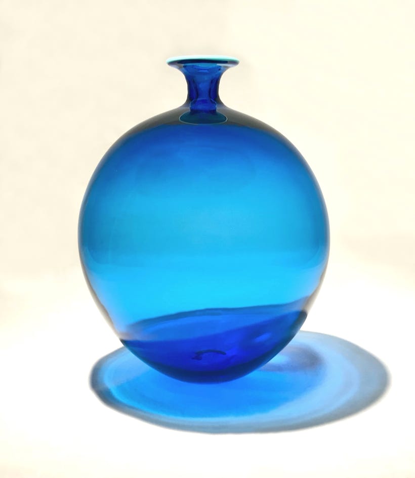 Nicholas Kekic Aquamarine Sphere Form Study Collection 2018 Blown glass 