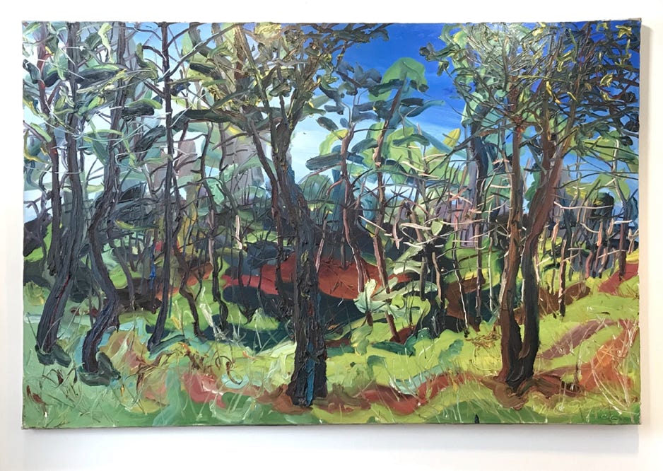 MC Noyes, Dune Trees, 2006, Oil on Canvas, 48 x 72 in, $7,000