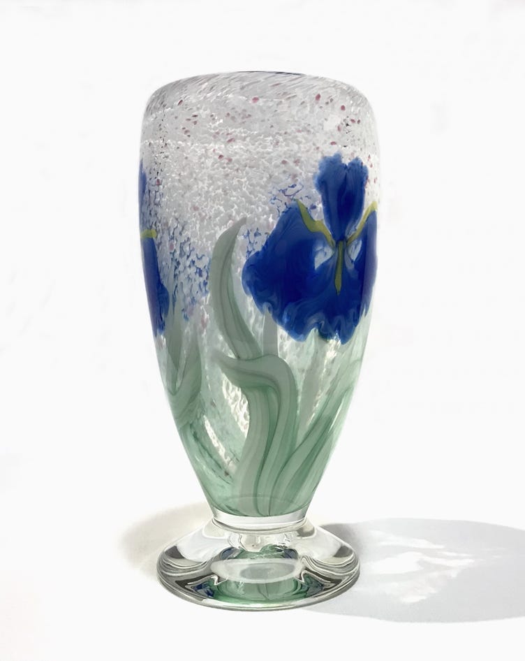 Chris Sherwin Iris Vase Vase Collection  2018 Blown glass, applied torchwork