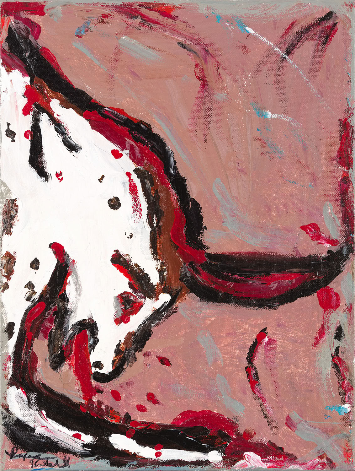 Roxy Rubell Sickened By It All 2020 Acrylic on canvas 18 x 16 in $650