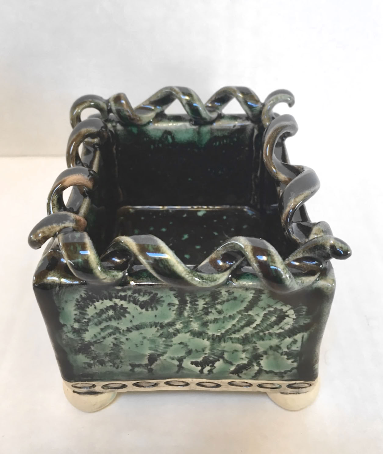 Deborah Goodwin Green Lace ring box