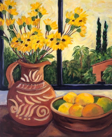 carol-keiser_margaritas-and-lemons_2020_acrylic-on-canvas_23x19in