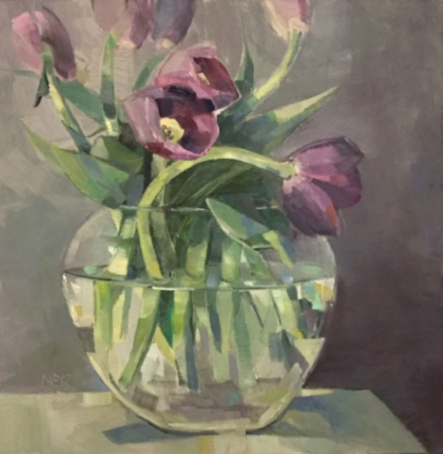 Nancy Fitz-Rapalje Tulips in Glass Bowl