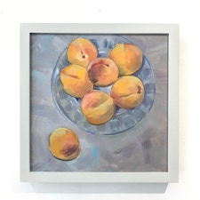 Nancy Fitz-Rapalje Peaches on Glass plate