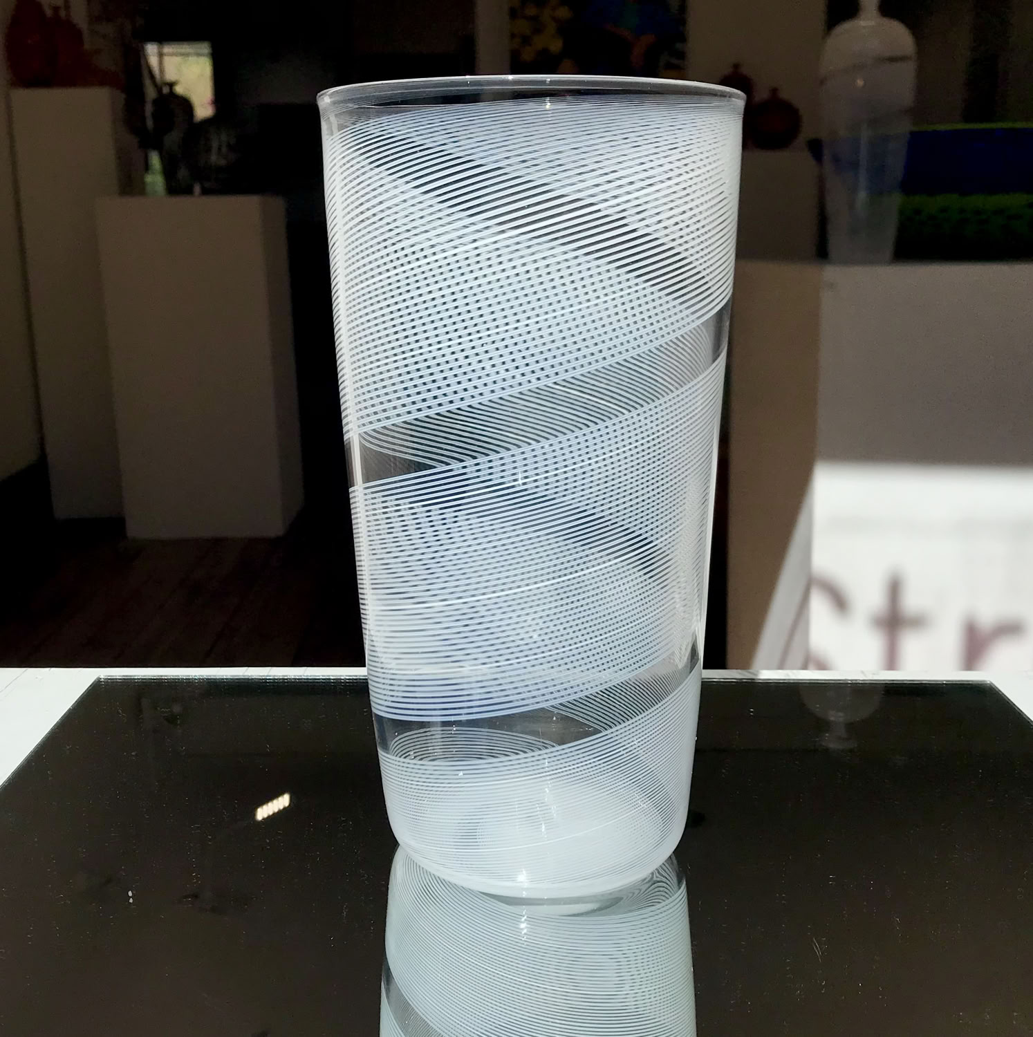 Nicholas Kekic Filiguana Collection White Vase Cylinder