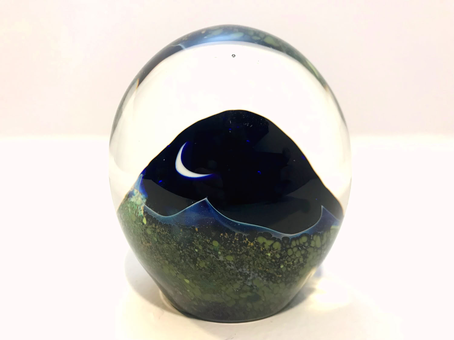 Robert Burch Crescent Moon Paperweight