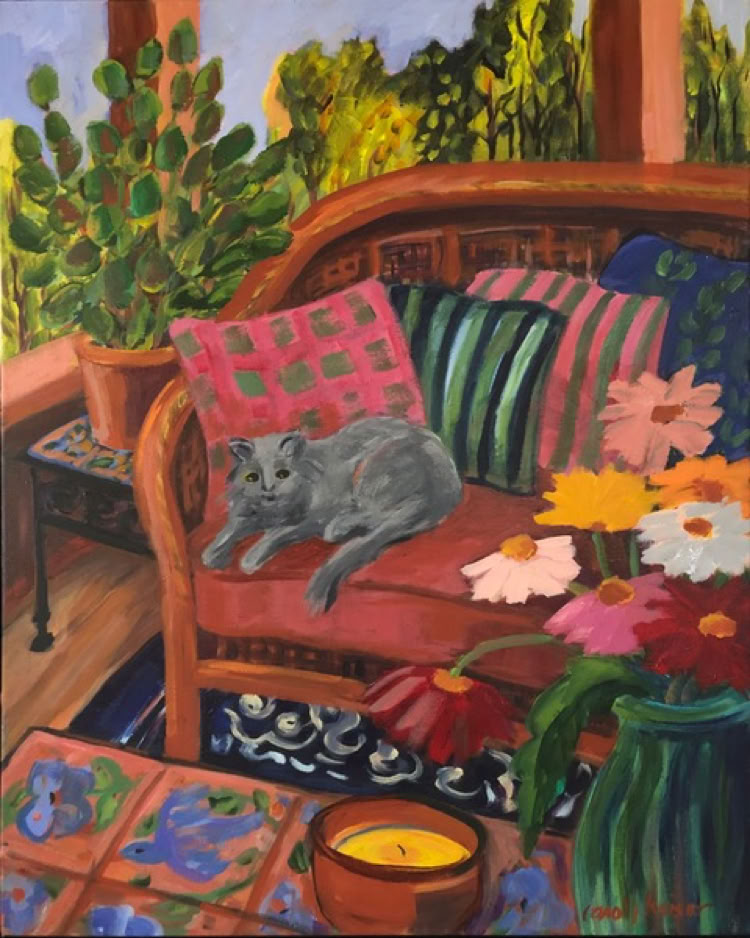 Carol Keiser Cat on Porch