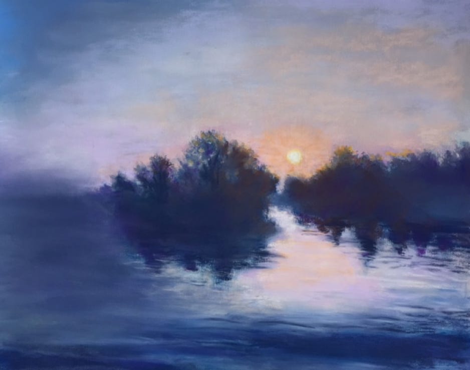 Pat McPike Dreamy Morning Over the River
