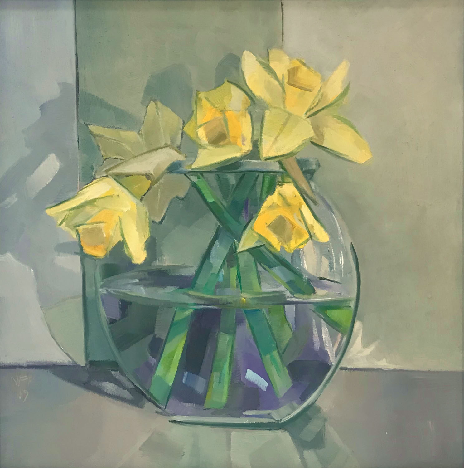 Nancy Fitz-Rapalje Daffodils in Fishbowl