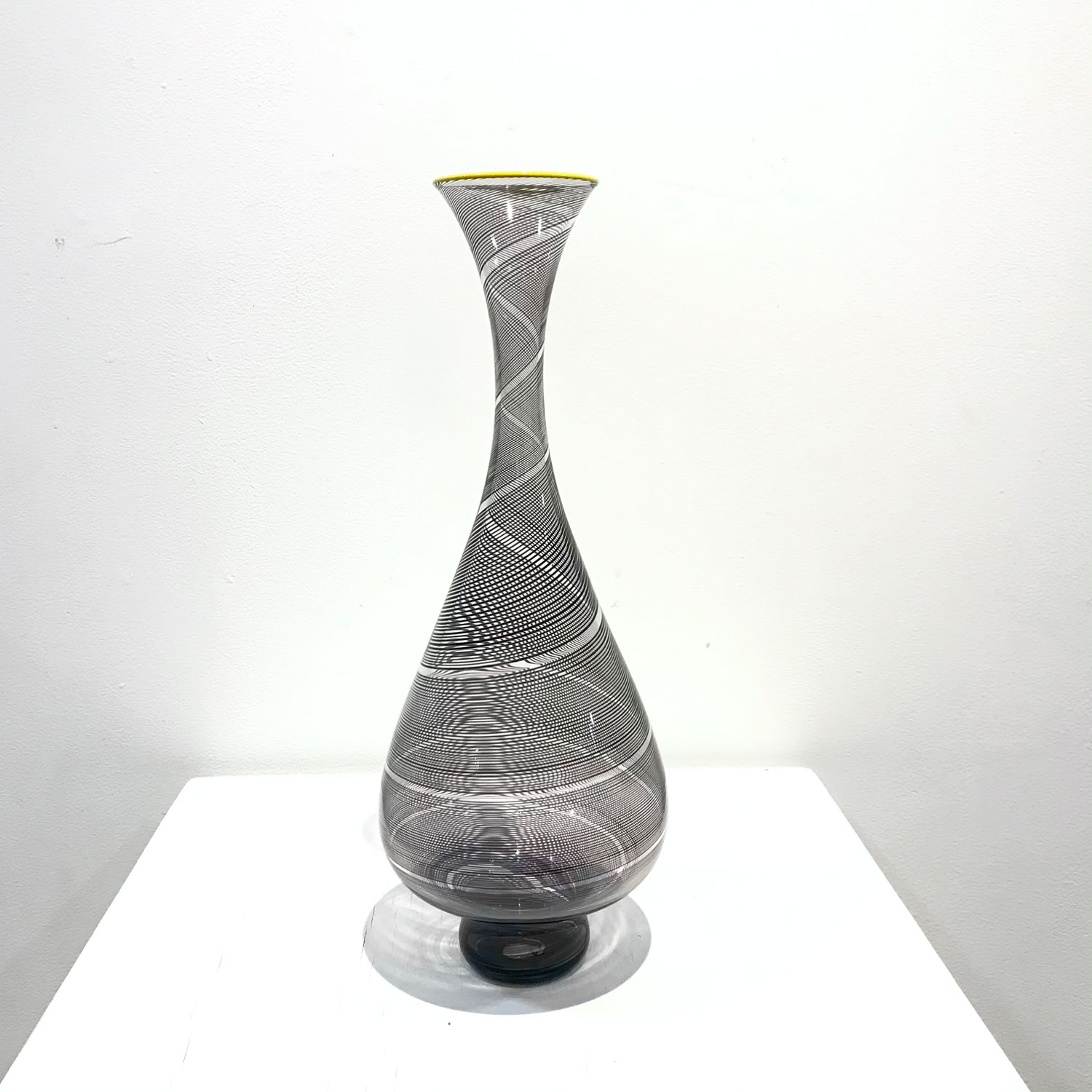 Nicholas Kekic Filigrana Collection Tall Bottle, black with yellow lip