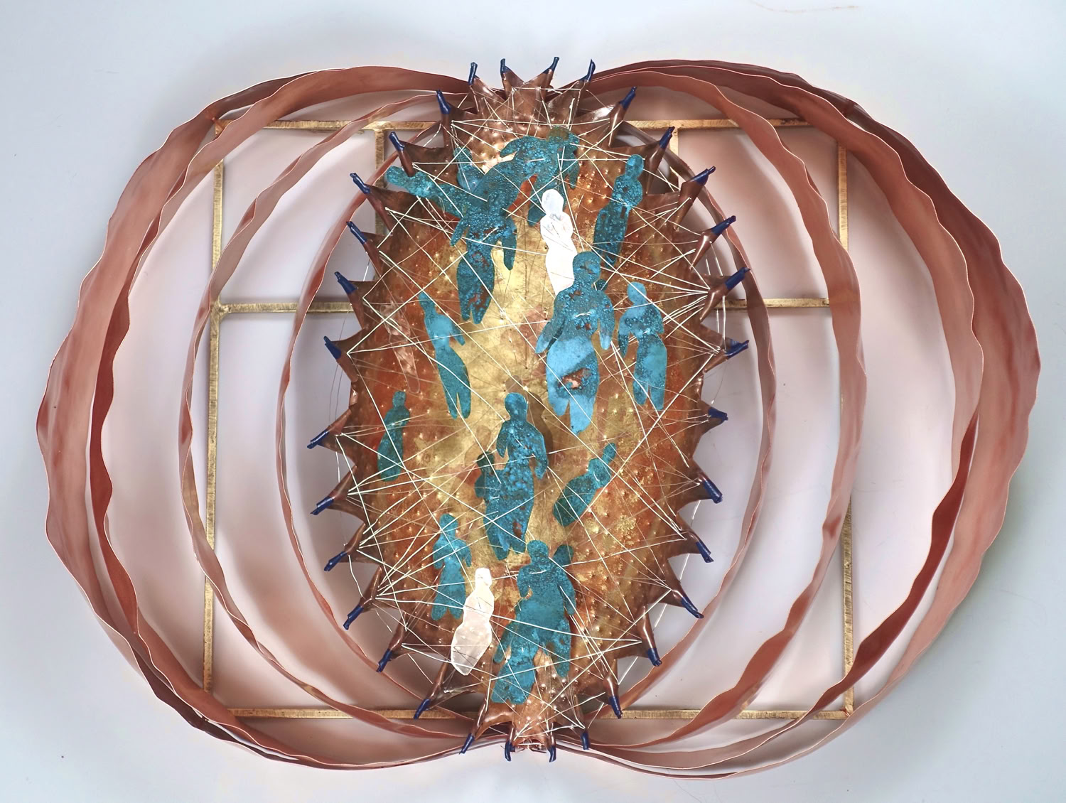 conversation-talk-of-the-town-copper-mica-steel-gold-leaf-2019-20x27x6-4550-cenzhack