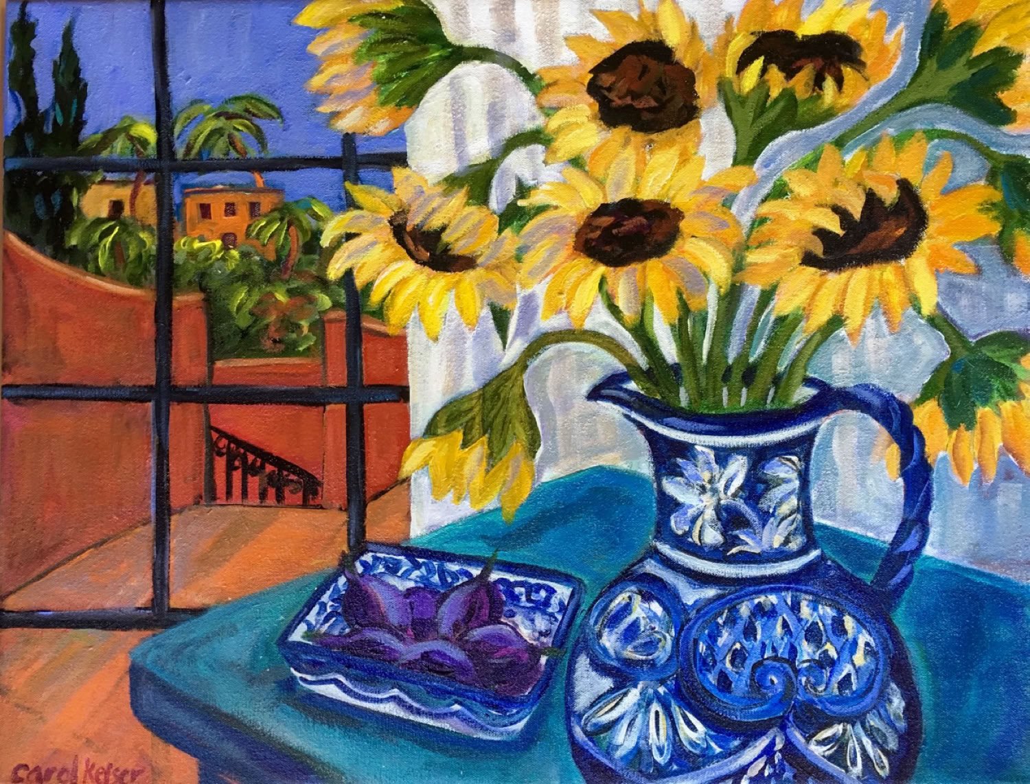 Carol Keiser Sunflowers with Figs 