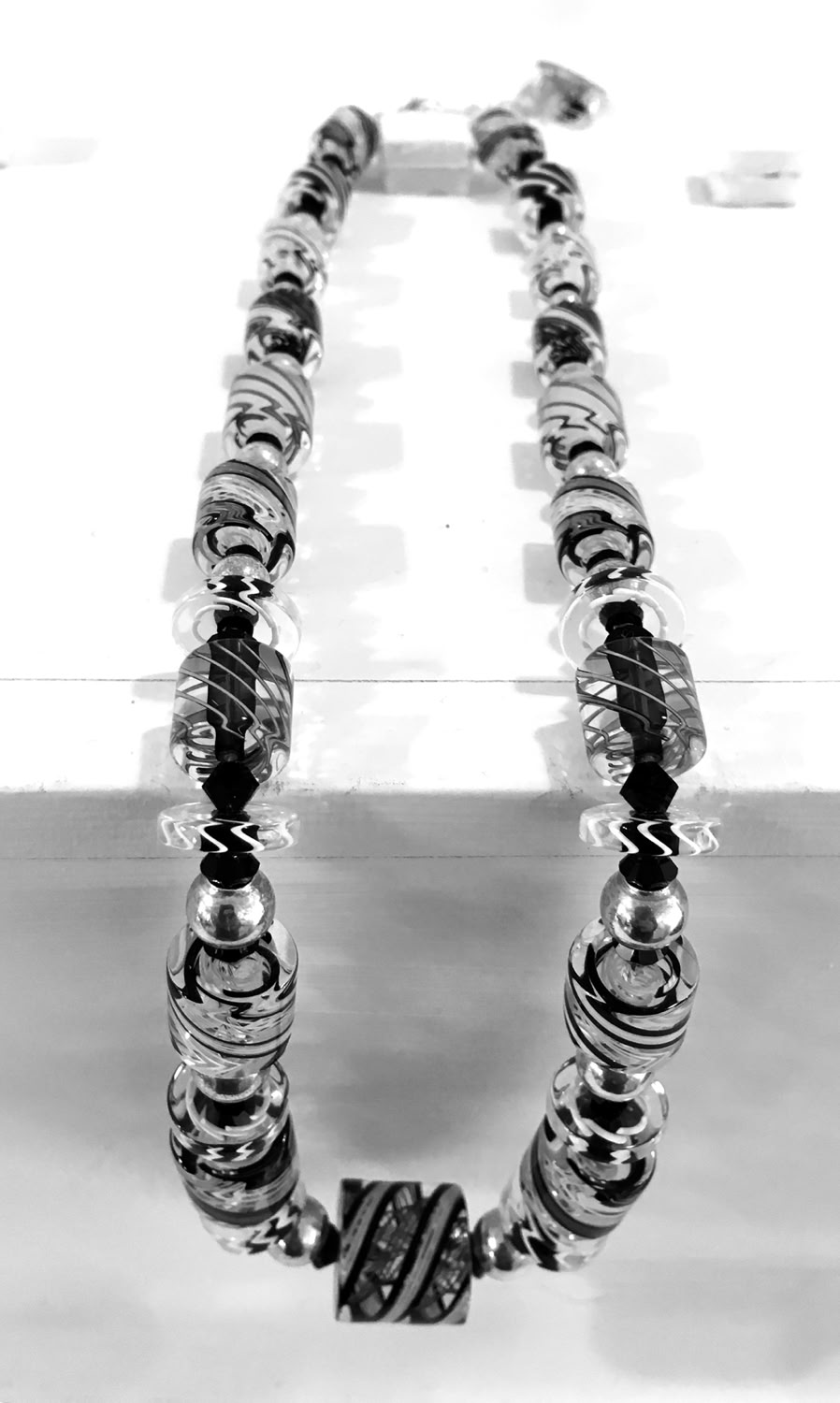 Lucy Bergamini Penelope Series Necklace Blown glass, sterling silver  18 in