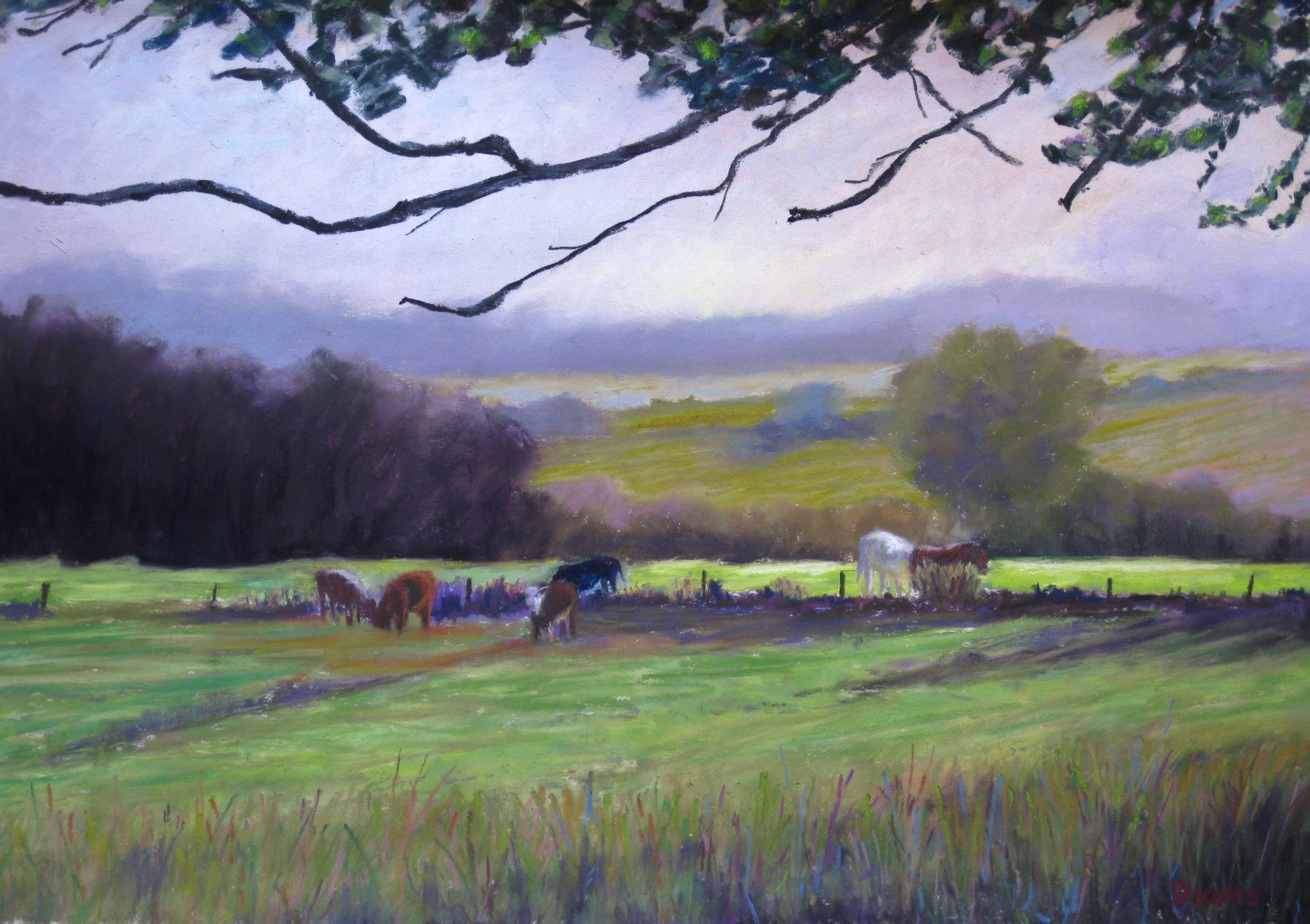 deedee-jones_out-to-pasture_2020_pastel-on-paper_12x9in