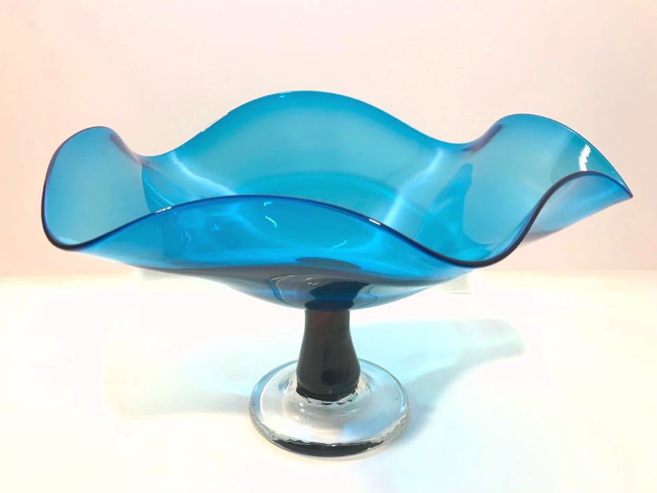 Jordana Korsen Blue Scalloped Bowl