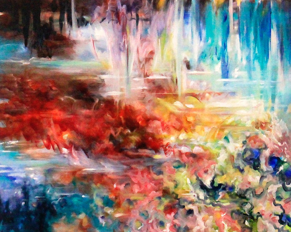 Judy Hawkins Splash Oil on canvas
