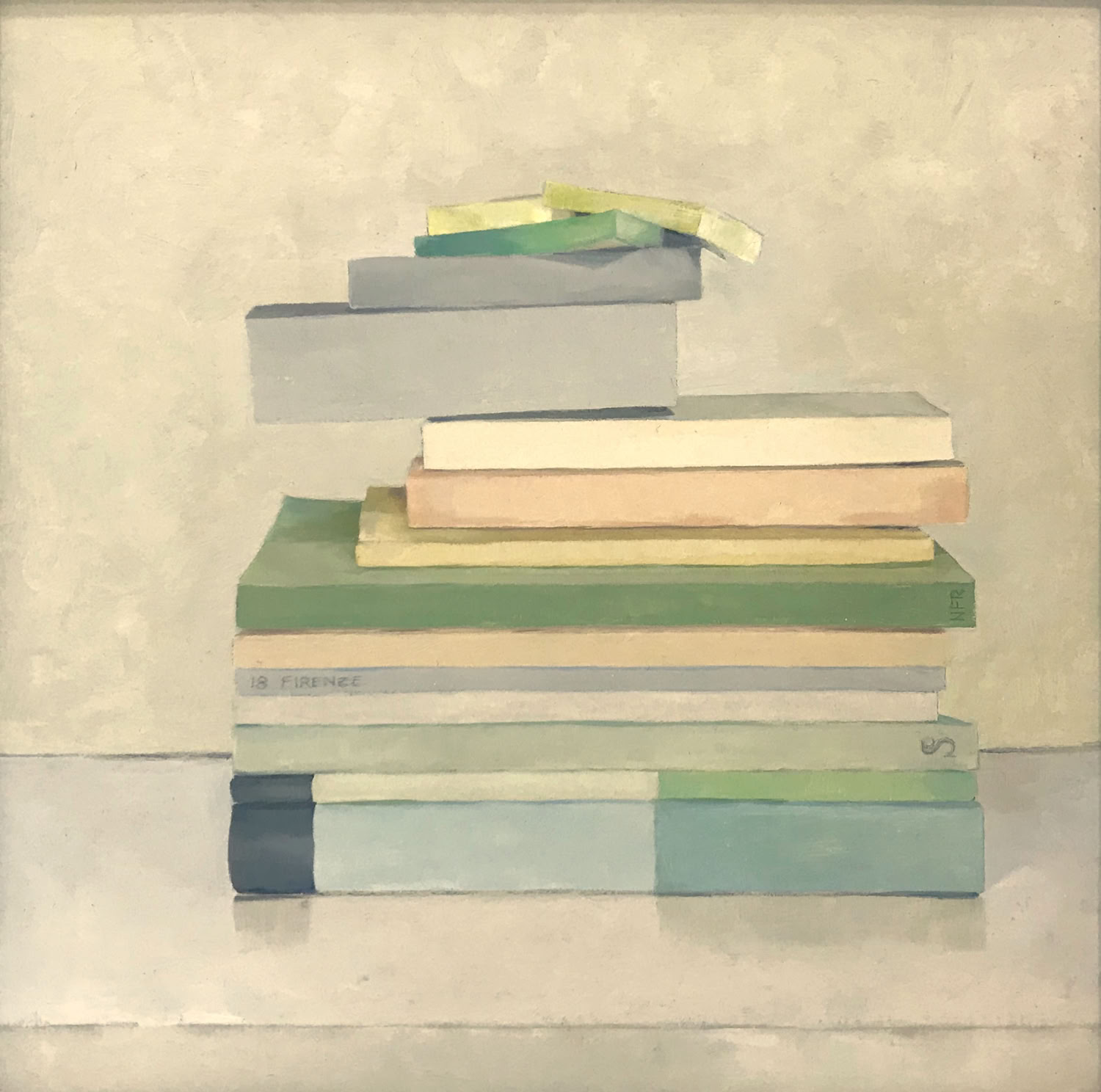 Nancy Fitz-Rapalje Book Stack with Stickies