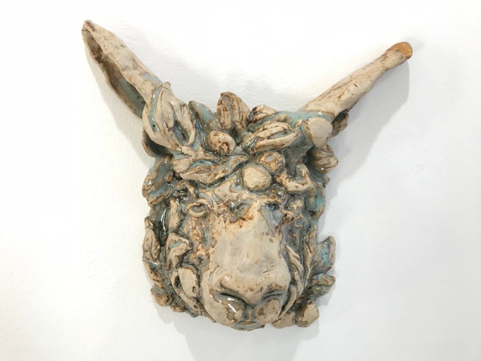 Carla Liguori Figs on a Rabbit Plaque