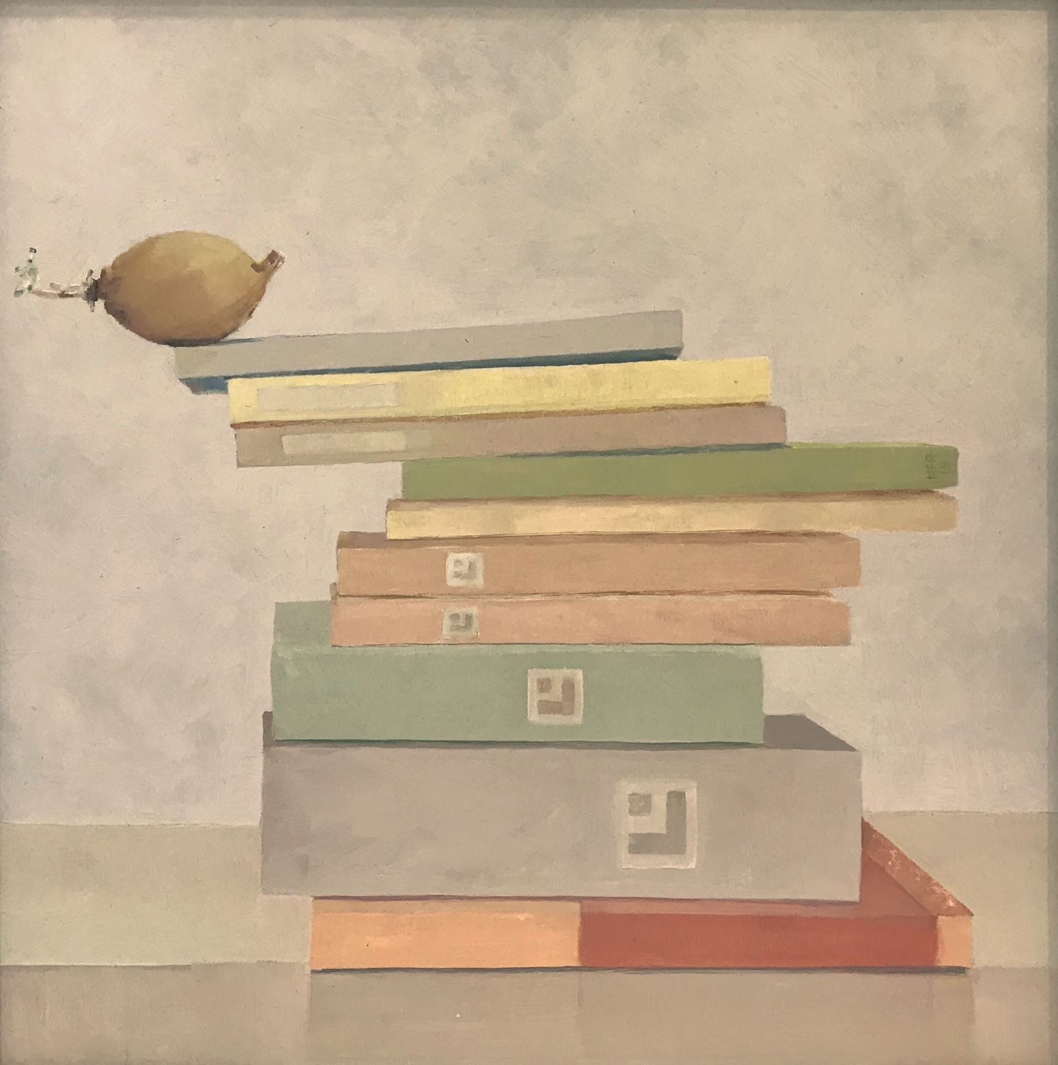 Nancy Fitz-Rapalje Book Stack with Dried Lemon