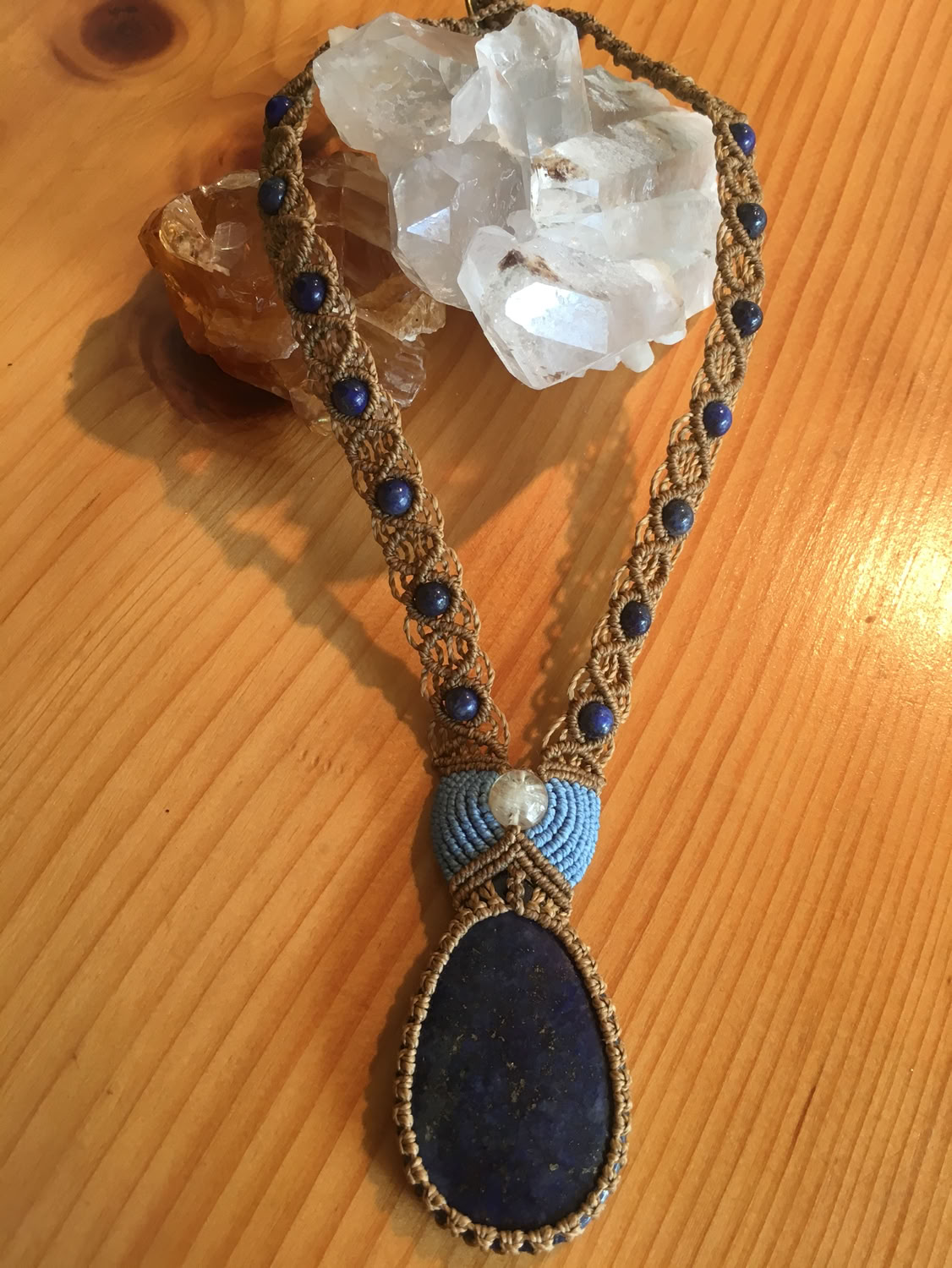 Melanie Gregory Lapis Lazuli & Citrine Necklace 