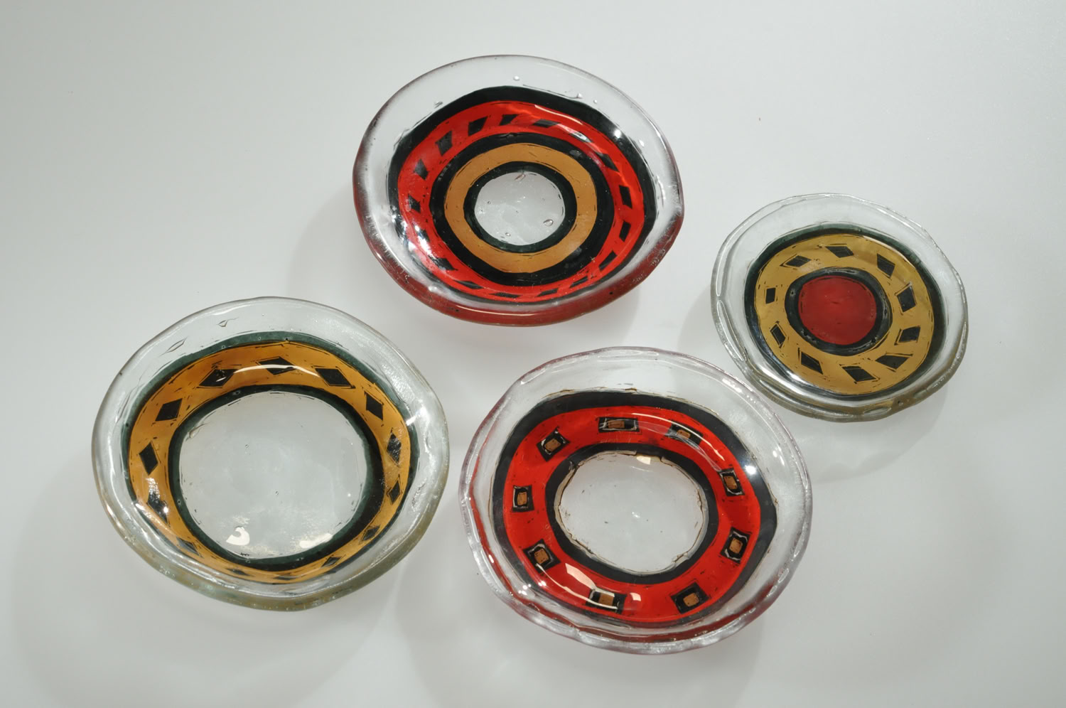 Clare Adams Red & Gold Glassware